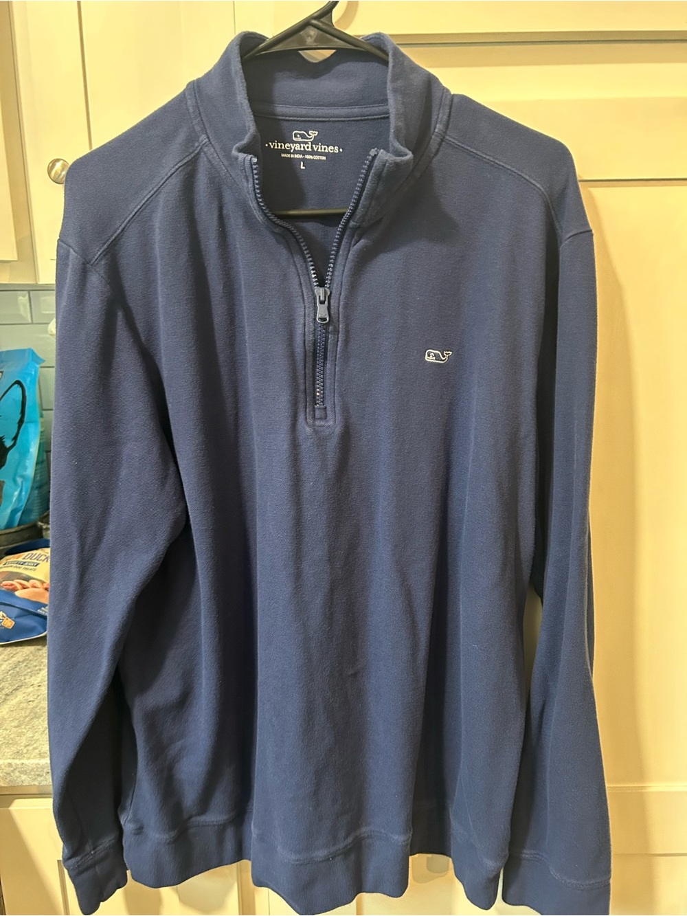 Vineyard Vines Men's Deep Blue Quarter-Zip Pullover